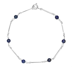 Sølv armbånd med lapis lazuli