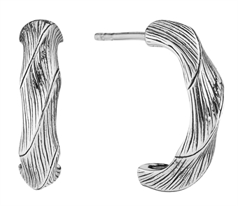 Bambus øreringe i sølv