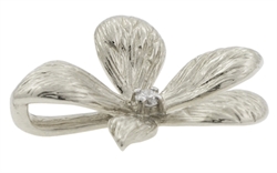 Blomster vedhæng i hvidguld med diamant billed 2
