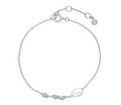 Fairy sølv armbånd med perle