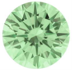 Farvet lysegrøn diamant med certifikat