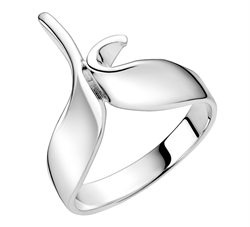 Glat sølv ring