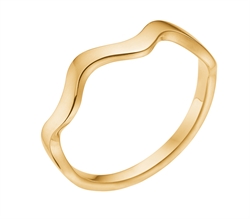 Guld ring i bølget design
