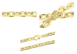 Kraftig guld halskæde billed 2