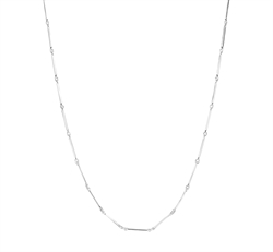 Lang sølv halskæde 100 cm billede 2