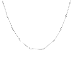 Lang sølv halskæde 100 cm