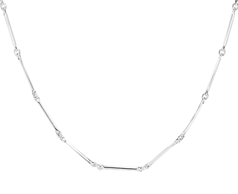 Lang sølv halskæde 80 cm