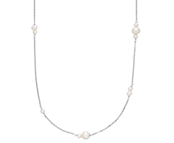 Majesty sølvkæde med perler