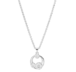 Marguerit sølv halskæde med vedhæng billede 2