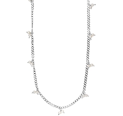Mary sølvkæde med perler