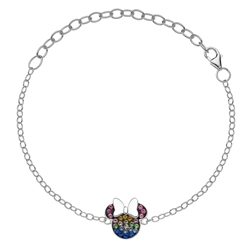 Minnie Mouse armbånd med farvet zirkonia