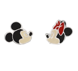 Minnie og Mickey ørestikker med emalje