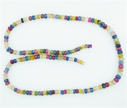 Regnbue safir perle kæde billed 2