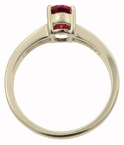 Ring med oval rubin billed 4