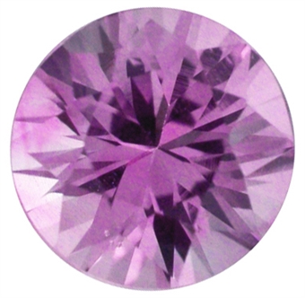 Rund violet safir