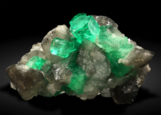 Smaragd krystaller i fin kvalitet