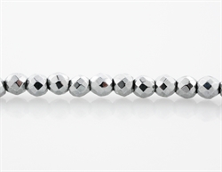 Sølv farvet hæmatit perler