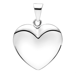 Sølv hjerte smykke