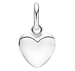 Sølv hjerte til halskæde