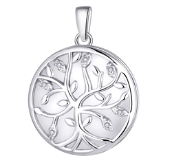 Sølv medaljon med livets træ