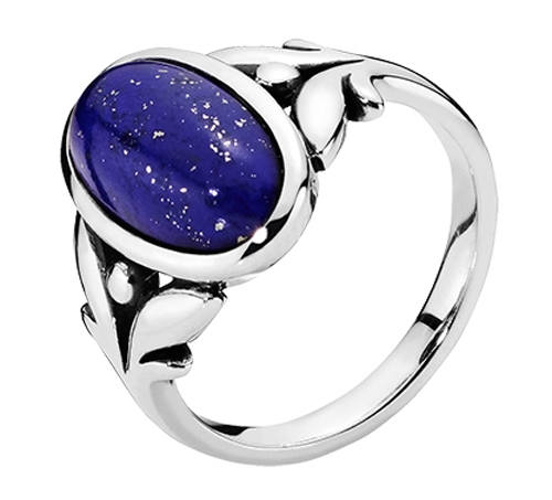Sølv ring med lapis lazuli sten - Smykkebutikken