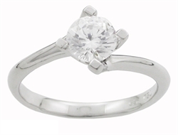 Solitaire ring med diamant