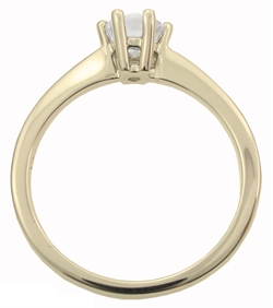 Solitaire ring i guld billed 4