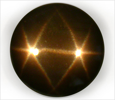 Stjernesafir belyst med to lyskilder