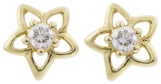 radikal repulsion forarbejdning Stjerne øreringe i guld med diamanter - Smykkebutikken